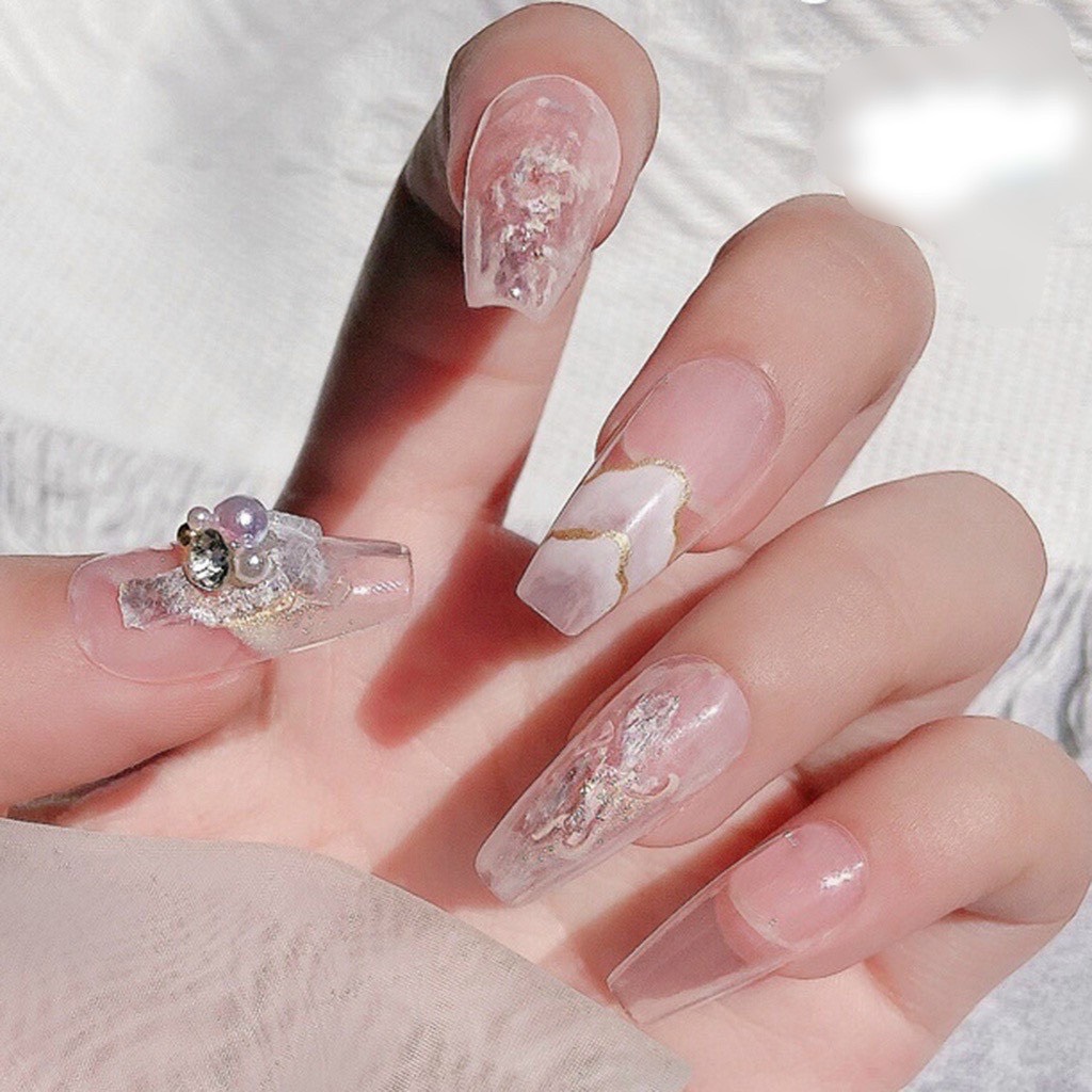 Phụ kiện xà cừ trắng trang trí móng tay nail ( Lẻ 1 hũ )