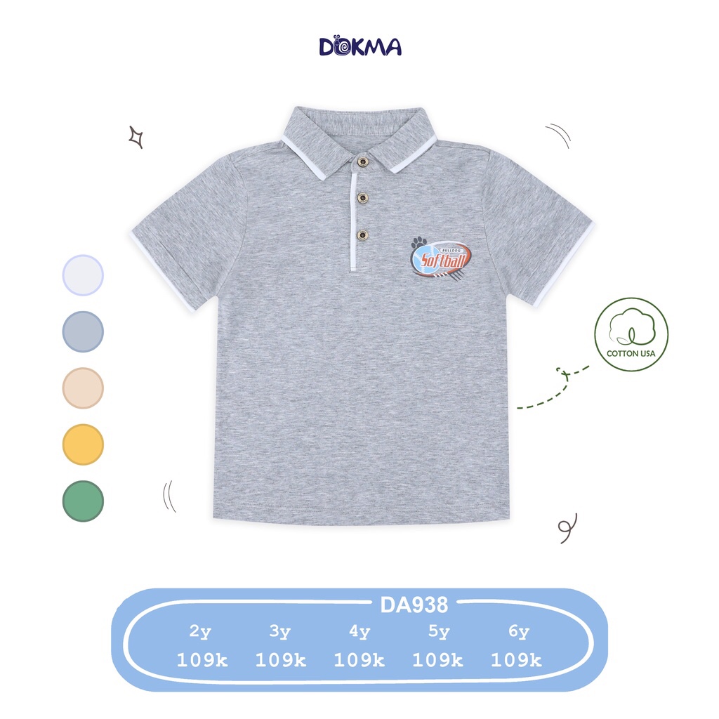 Aó polo Dokma bé trai size 2-6 tuổi