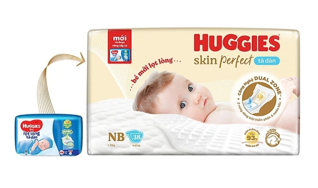 TÃ DÁN HUGGIES NB38/S30/M26/L23