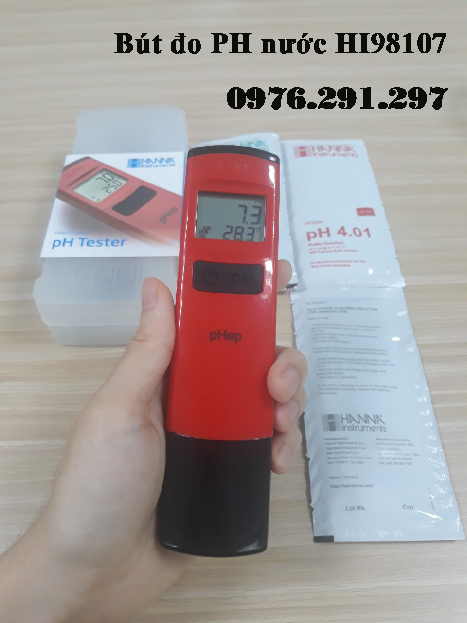 [HCM]Bút đo PH Hanna - Máy đo PH HI98107