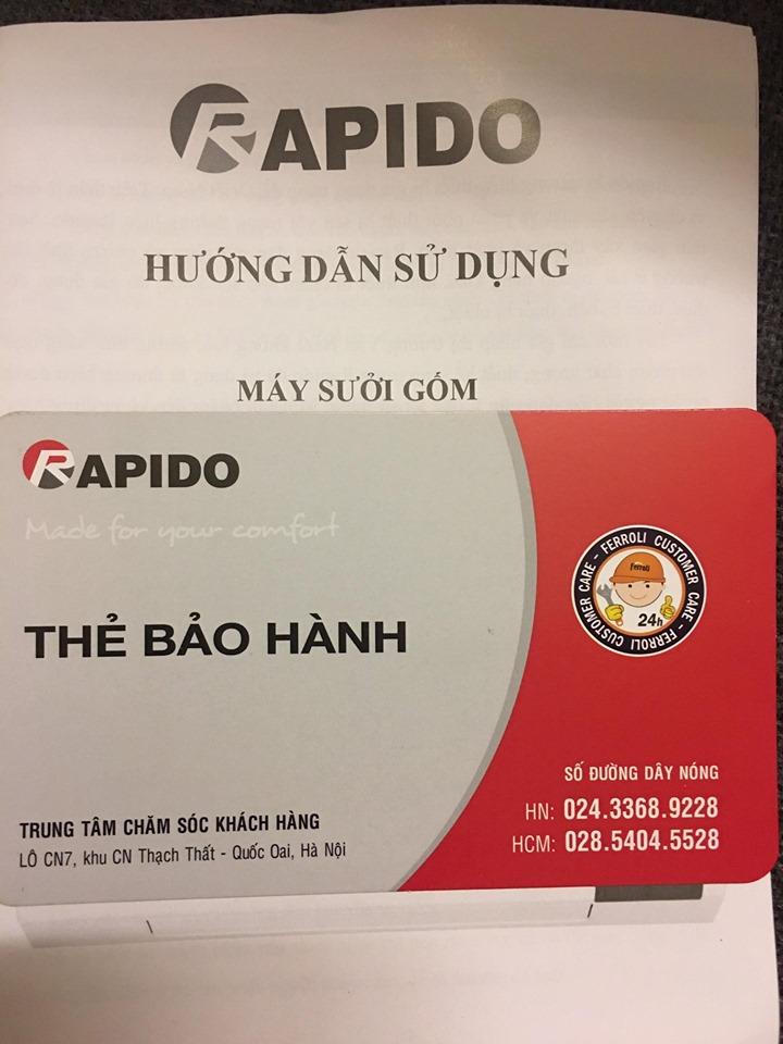 MÁY SƯỚI GỐM RAPIDO - MÁY CƠ RCH2000-M