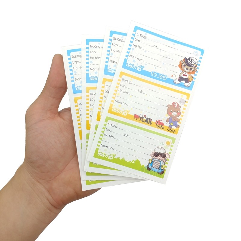 [MUA 1 TẶNG 1] Nhãn vở Thiên Long điểm 10 TP-NBL01 (12 nhãn/tập)