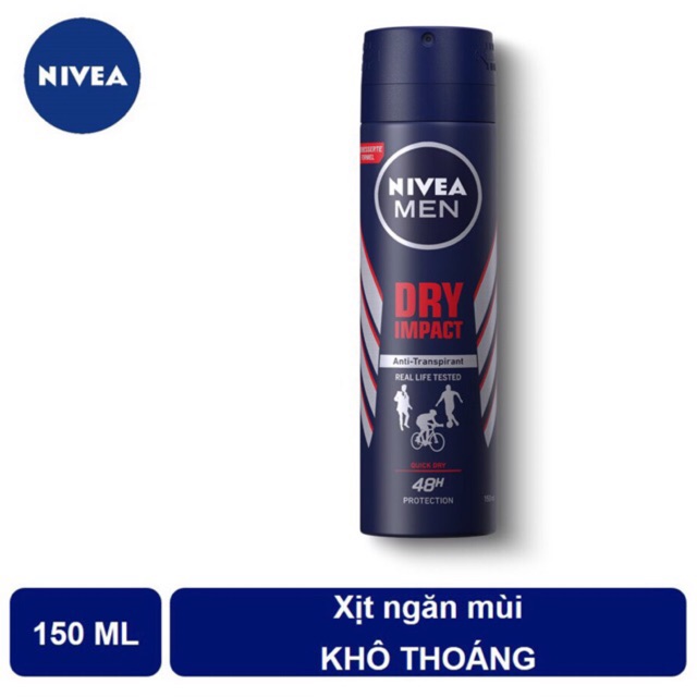 [HCM]Xịt khử mùi Nivea Men đủ loại 150ml