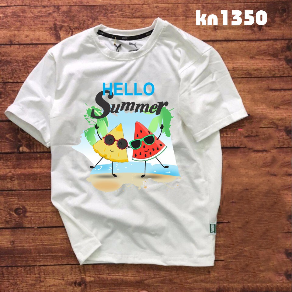 áo thun nhóm phượt in hello summer -- [ Giá niêm yết là giá của 1 áo]