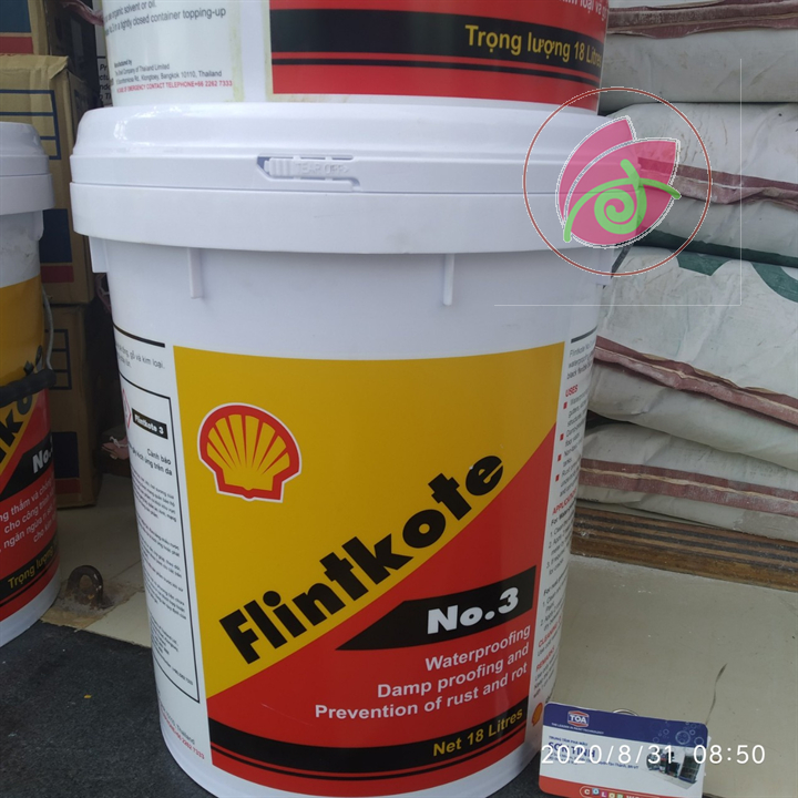 Shell Flintkote No3 18L- Black Bituminous Waterproofing Paint