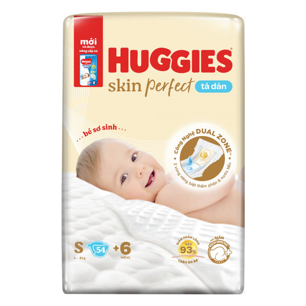 Tã dán huggies skinperfect s54+6 miếng