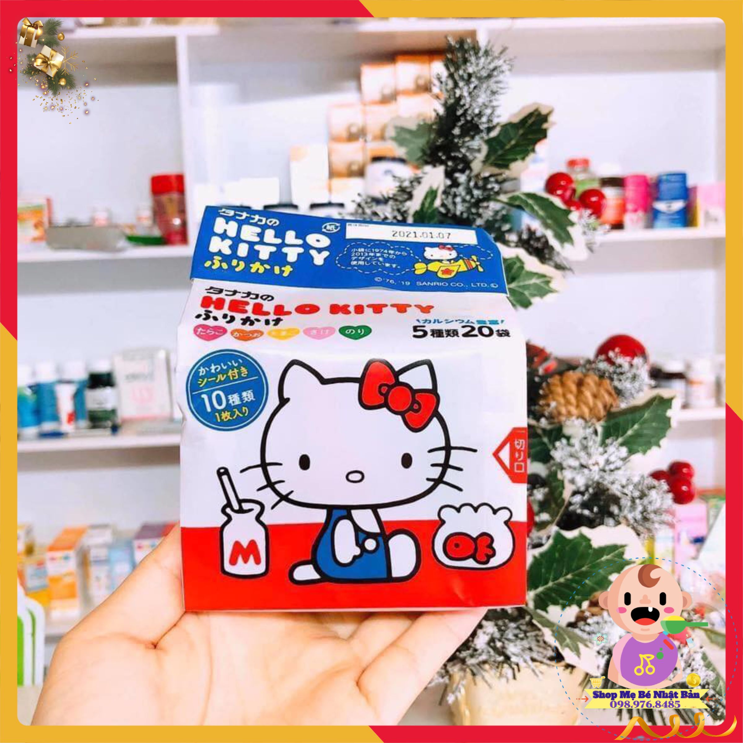 Gia Vị Rắc Cơm Hello Kitty Nhật Bản 20 Gói Nhỏ