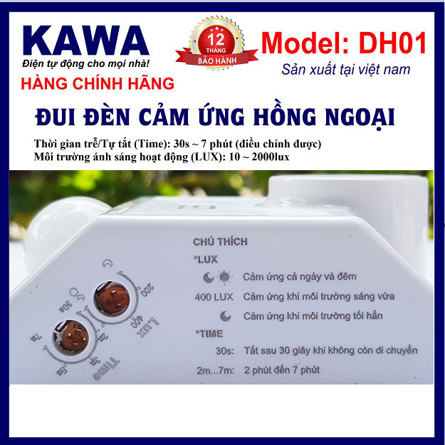 ĐUI ĐÈN CẢM ỨNG HỒNG NGOẠI DH01
