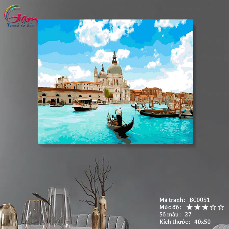 Paint by numbers kit with frame - No BC0051 Venice Adriatic Painting For Home Wall Decor, New Hobby And Gift