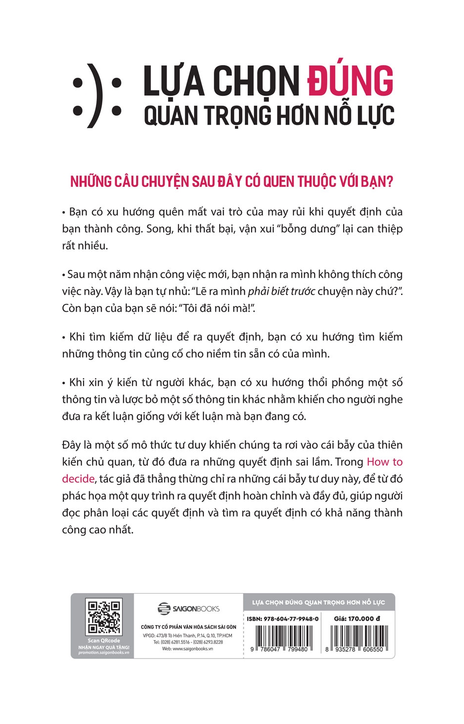 Sách Fahasa - Lựa Chọn Đúng Quan Trọng Hơn Nỗ Lực