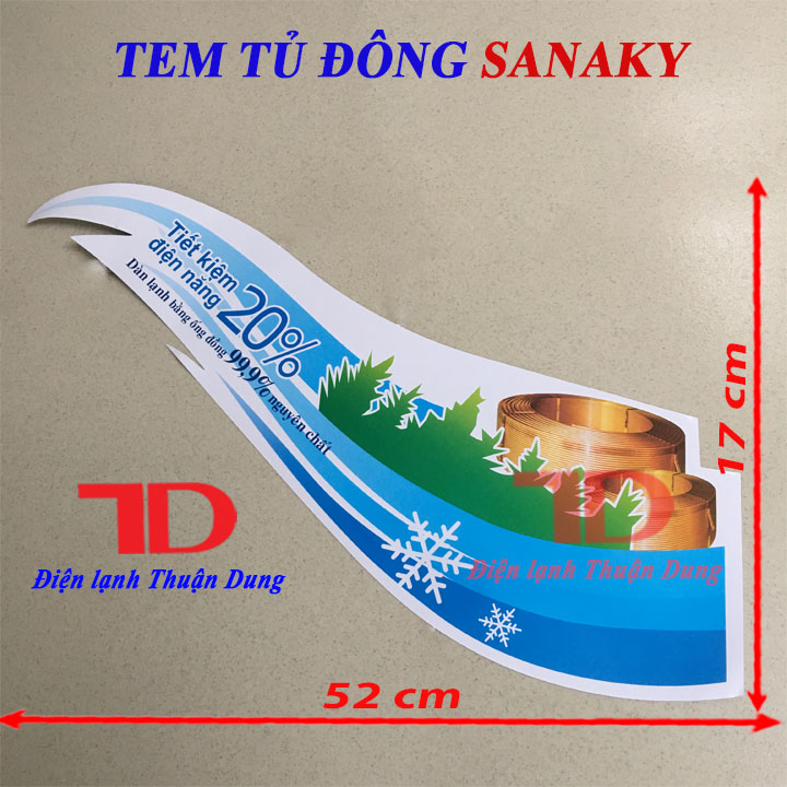 Tem tủ đông SANAKY loại lớn mẫu 4
