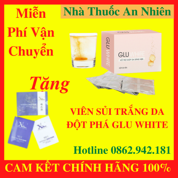 [Tặng Mặt Nạ] Combo 2 Hộp VIÊN SỦI GLUWHITE – GIẢI PHÁP TRẮNG DA ĐỘT PHÁ hộp 20 viên - AN001 giá rẻ