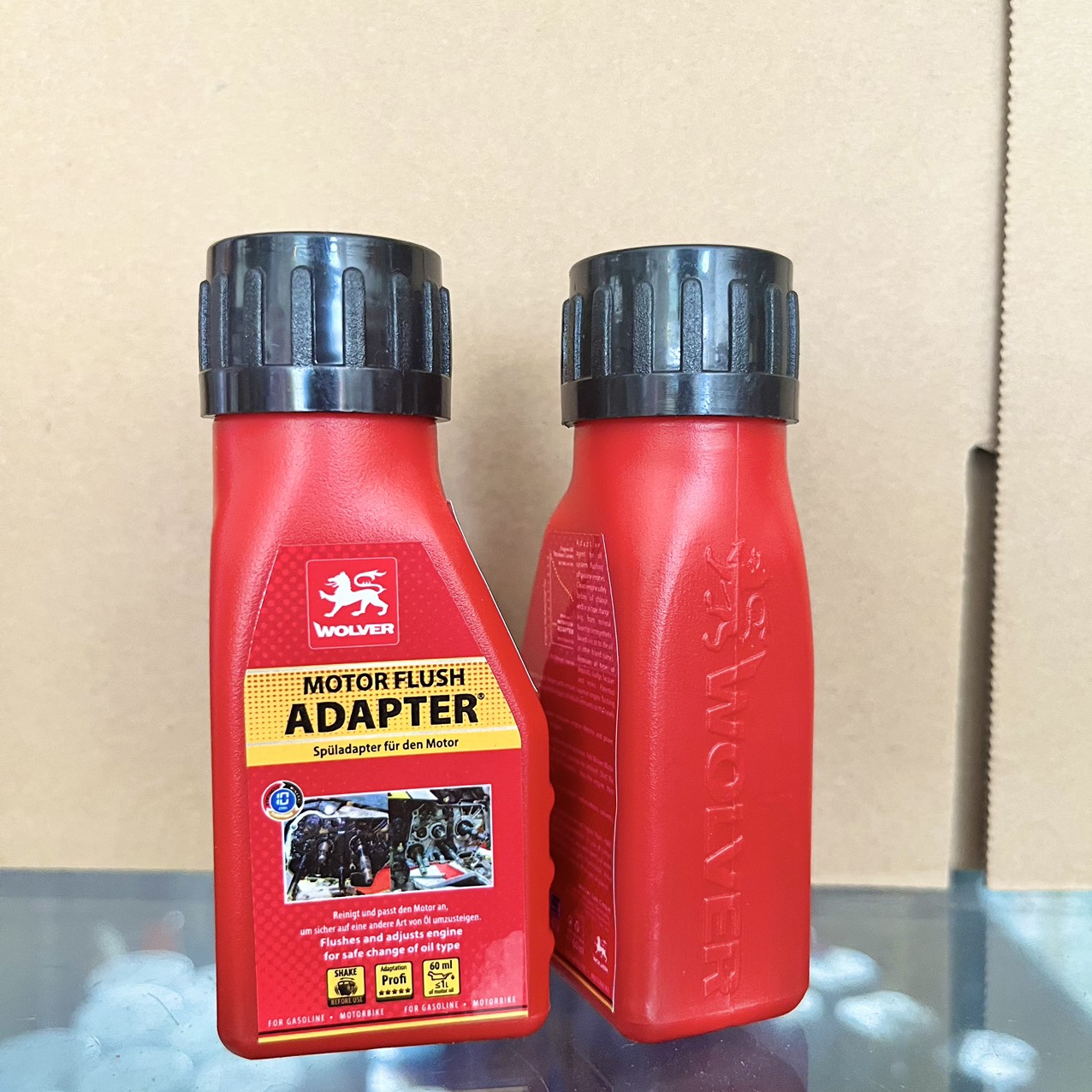 Wolver Moto Flush Adapter Engine Cleaning Solution 60ml for German Imported Motorcycles
