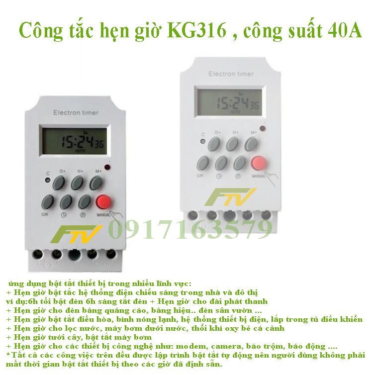 BỘ 2 CÔNG TẮC HẸN GIỜ CÔNG SUẤT CAO