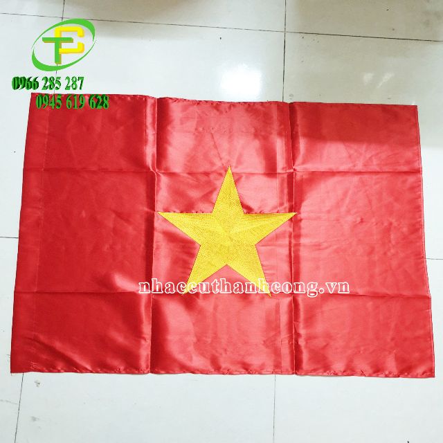 Cờ NƯỚC Thêu 2 mặt, cờ tổ quốc thêu