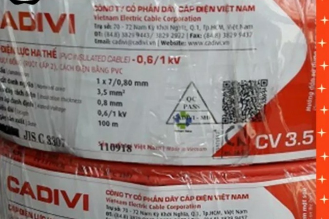 DÂY ĐIỆN ĐƠN 3.5 CADIVI CUỘN 100 MÉT