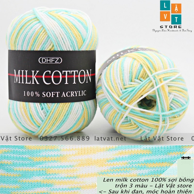 41 màu Len milk Trộn Màu Hàn Nhí Sơi dòng 4 sợi - len dùng để đan, móc, khăn quàng cổ handmade