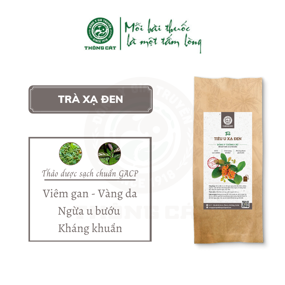 Trà TIÊU U XẠ ĐEN Đông y gia truyền Thông Cát - Làm từ thân cây và lá xạ đen hỗ trợ ức chế khối u ác tính - Triệt tiêu khối u từ giai đoạn đầu