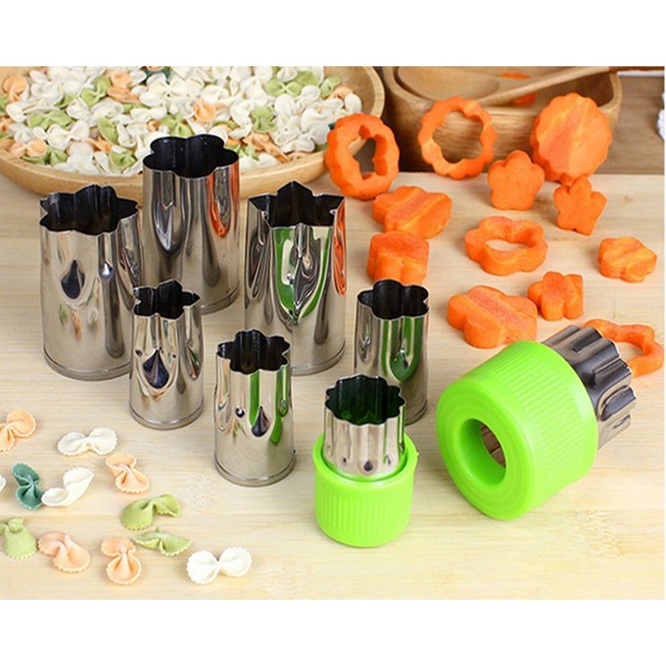 Bộ dụng cụ cắt rau củ quả hình hoa 8 món cho gia đình bạn