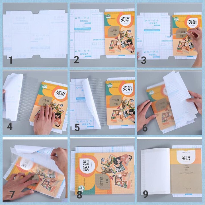 Combo 10 Decal Bọc Sách Vở