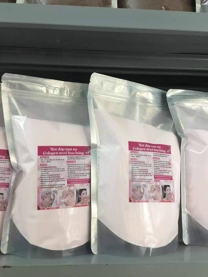 Bột nạ dẻo hoa hồng collagen handmade