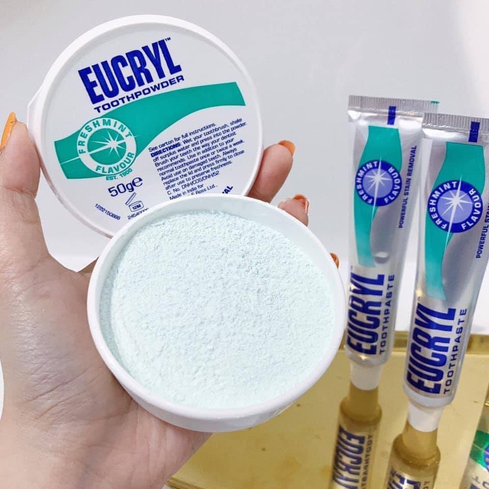 Bột Làm Trắng Răng Eucryl 50g Tẩy Trắng Răng Thật [CHÍNH HÃNG 100%]