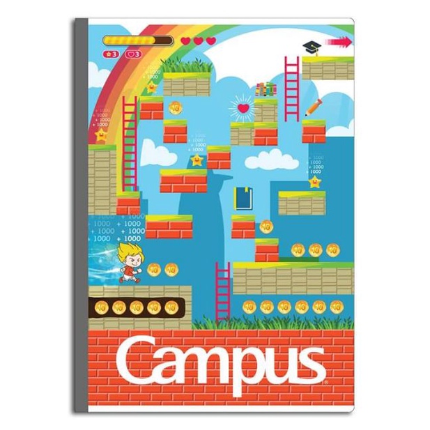 Vở kẻ 4 Ô Ly Campus 48 trang(2.5x2.5mm) - Campus Game
