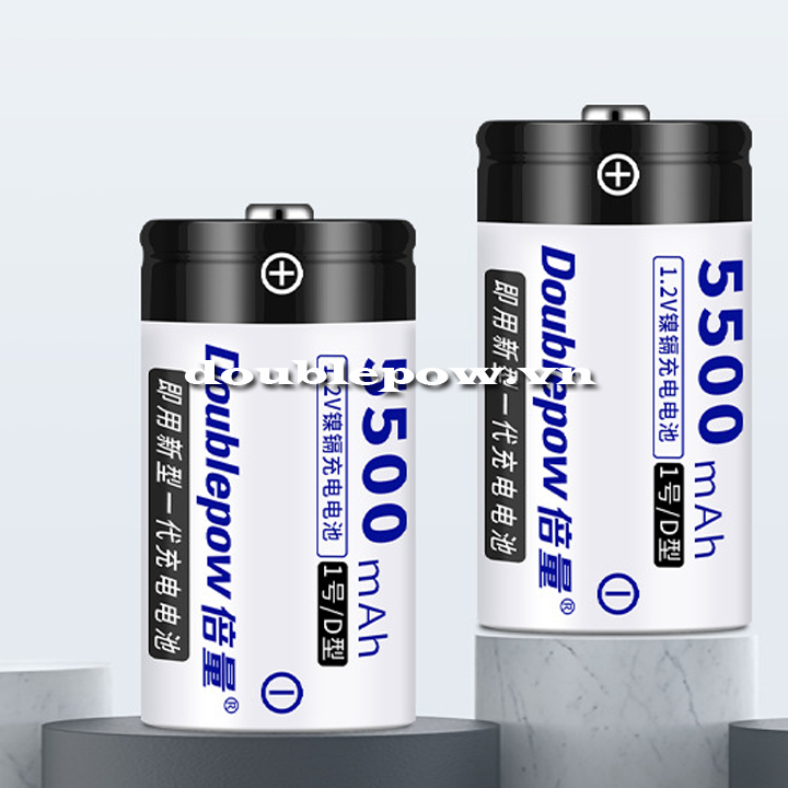 Pin đại sạc Doublepow size D 5500mAh dung lượng thật