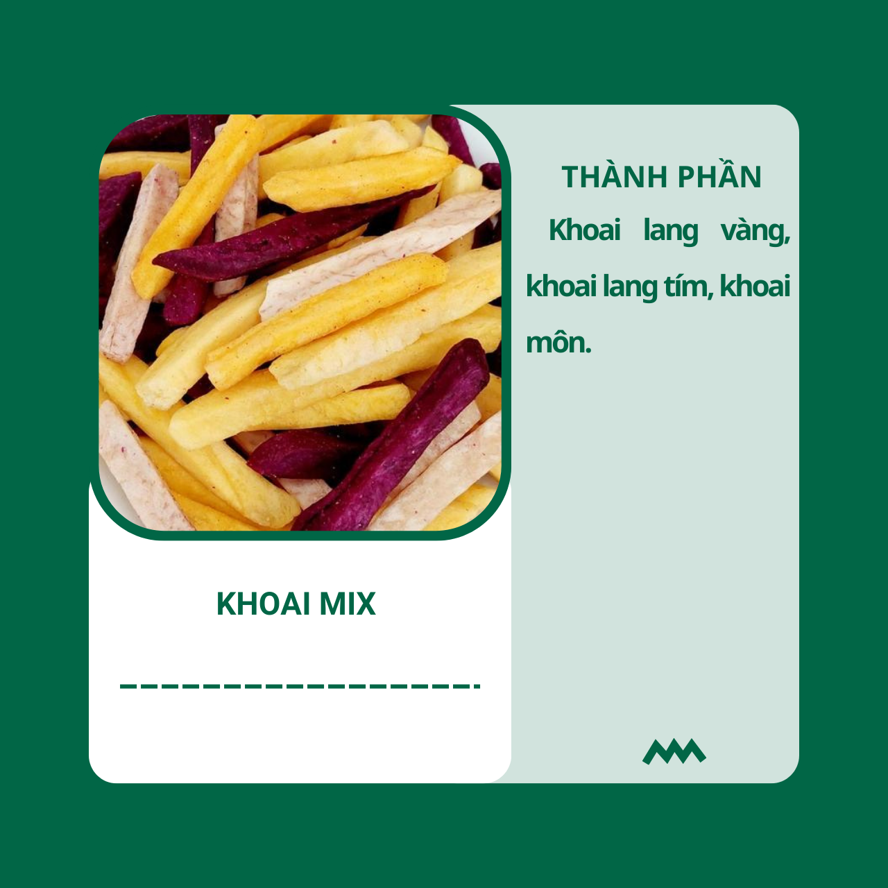 Khoai mix (khoai lang vàng, khoai lang tím, khoai môn) TÔM VÀNG - túi 500g