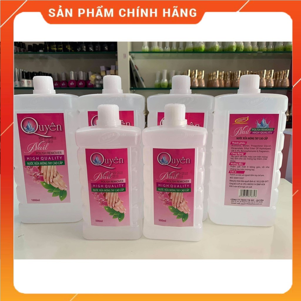 Aceton ủ phá gel Quyên, nước rửa móng MOON NAIL