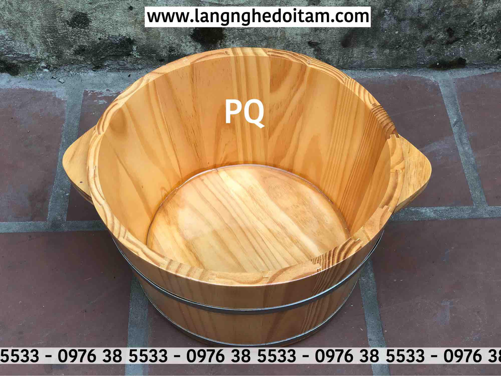 Chậu gỗ ngâm chân gỗ thông