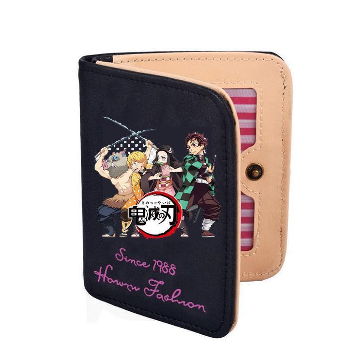 Ví Kimetsu no Yaiba Thanh gươm diệt quỷ bóp tiền cầm tay gập gọn in hình anime