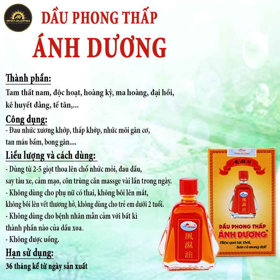 Dầu phong thấp Ánh Dương 10ml