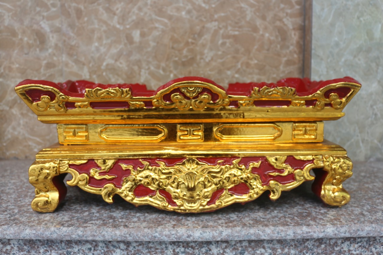 Mâm tế thờ gỗ mít,Mâm bịch,Bệ đài nước cao 20cm sâu 18cm dài 42cm