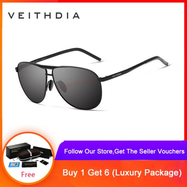 Giá bán VEITHDIA Men Vintage hợp kim phân cực kính mát thương hiệu cổ điển Sun kính phủ lens Driving Eyewear For Men 3028