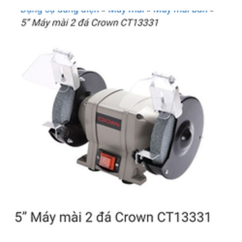 Mô tơ mài 2 đầu đá CROWN 125mm--200w