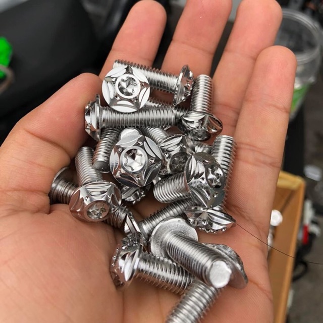 Ốc đĩa 8li*20 salaya ốc đĩa inox siêu sáng Giá 1 Con