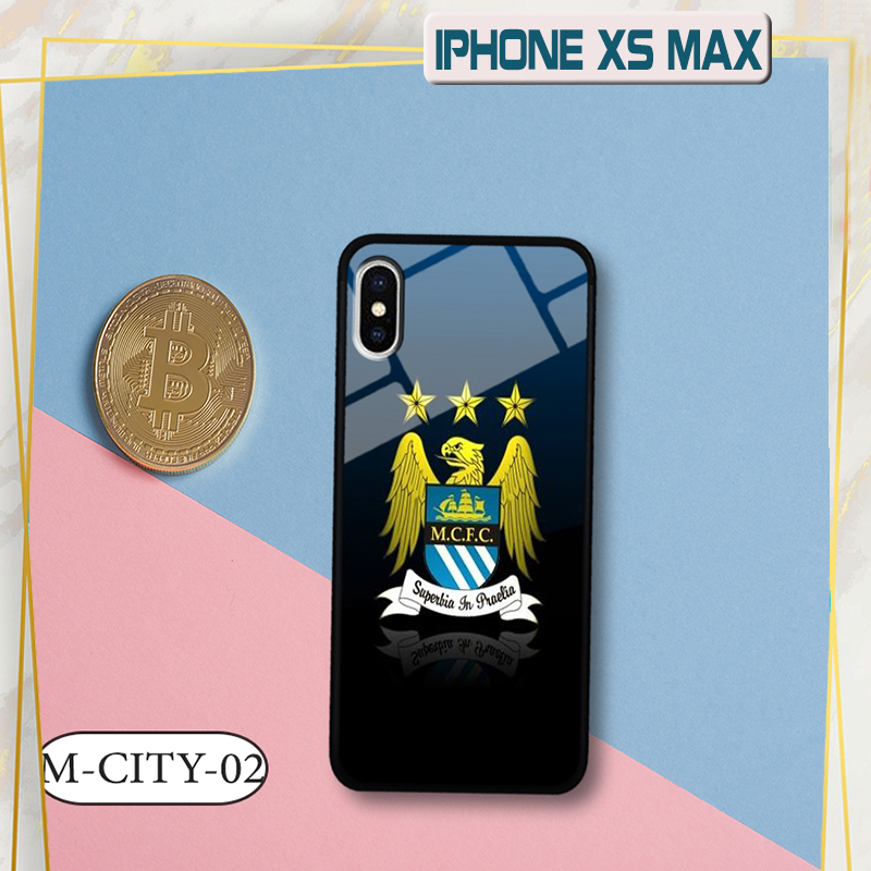 Ốp kính 3D IPHONE XS MAX - in biểu tượng đội bóng