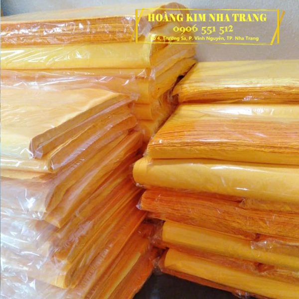 100 tấm vải vàng lót hộp yến - bóng đẹp