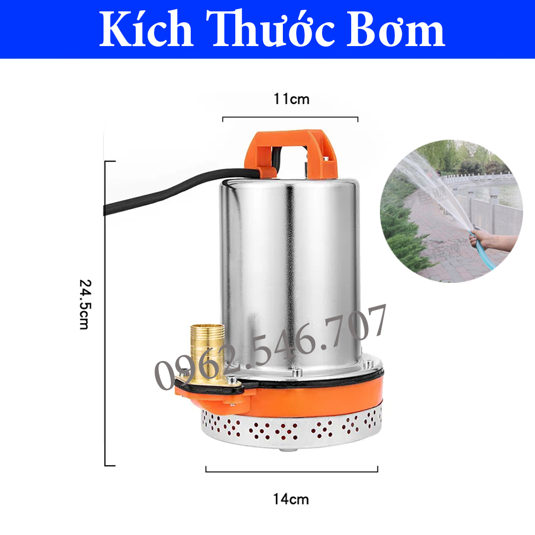 Máy Bơm Nước chìm 12VDC - máy Bơm Tõm 12VDC - Bơm thả chìm ( Hàng Tốt )