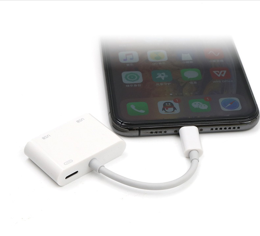 Cáp Chuyển Đổi Apple Lightning Sang 2 Cổng USB Dùng cho iPhone, iPad