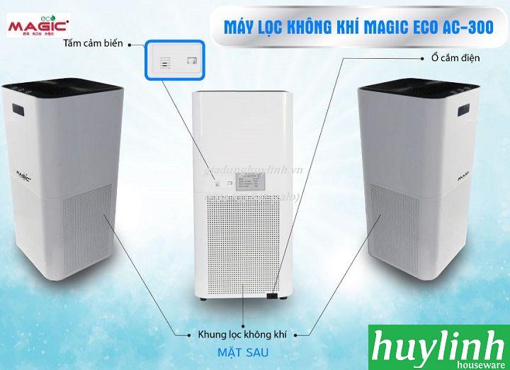 [HCM][Trả góp 0%]Máy lọc không khí Magic ECO AC-300 - 48m2