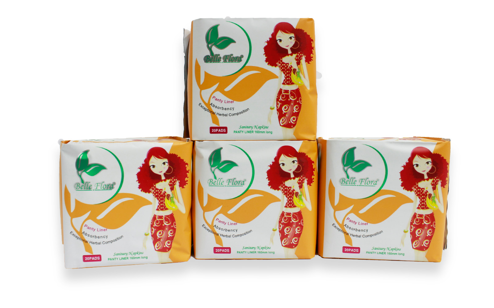 Bộ 4 gói BVS hàng ngày lưới BELLE FLORA