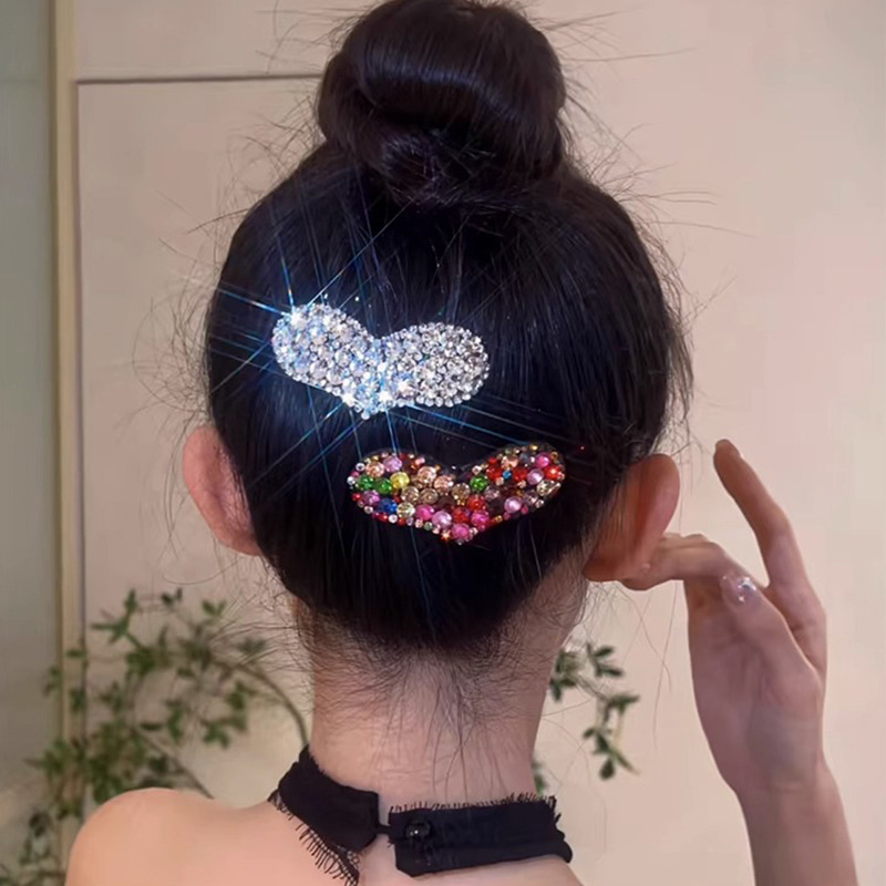 Set kẹp tóc đính đá lấp lánh phong cách Hàn Quốc