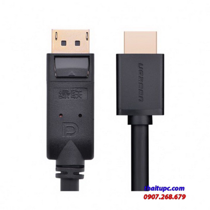 Cáp Displayport to HDMI Ugreen 10202 dài 2M Cao cấp