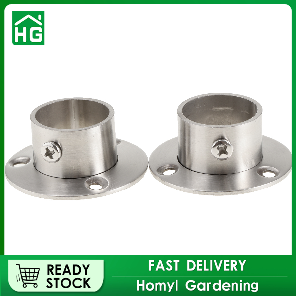 Homyl 2pcs curtain pole ends brackets wardrobe rods rail support wall rail ends