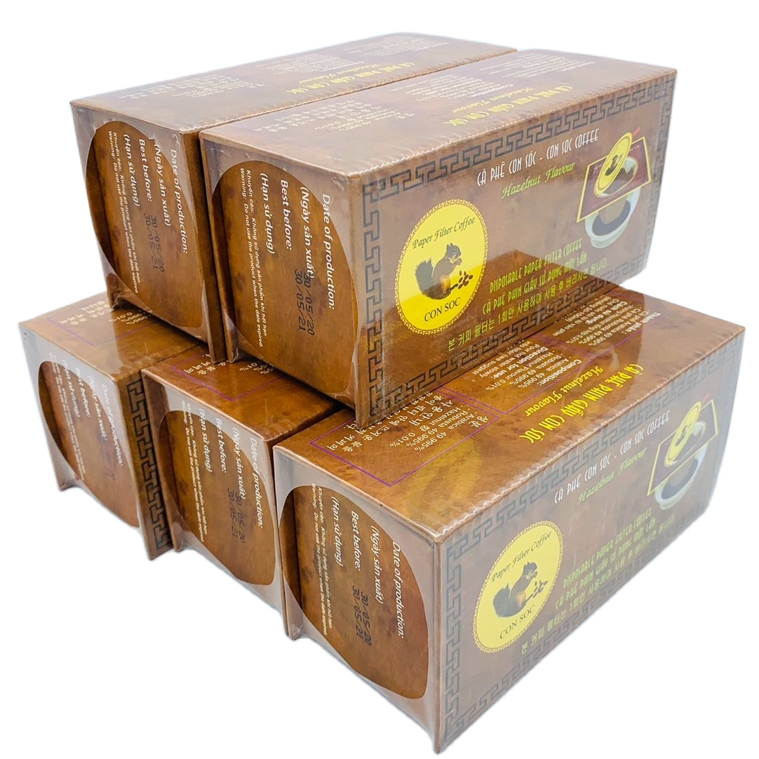 Combo 5 Hộp Cà phê Con Sóc Phin Lọc Đơn Nâu