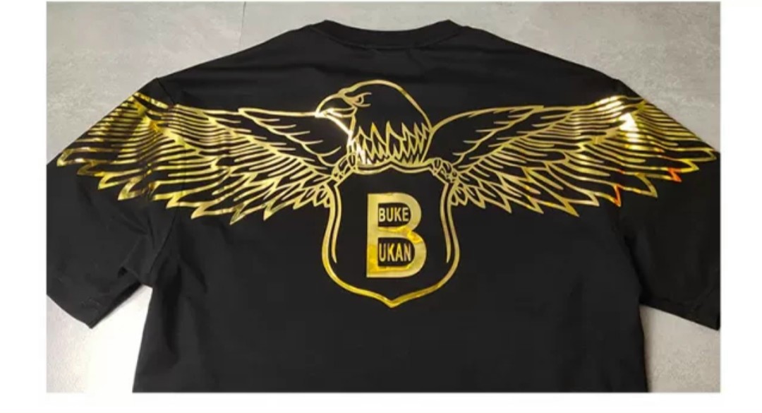 Áo thun Stee EAGLE BUKE UKAN Ánh kim loại vàng Unisex