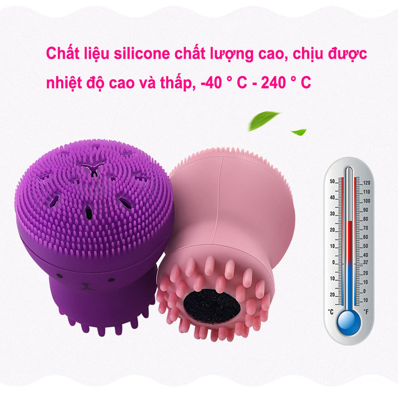Handy octopus shaped silicone face brush