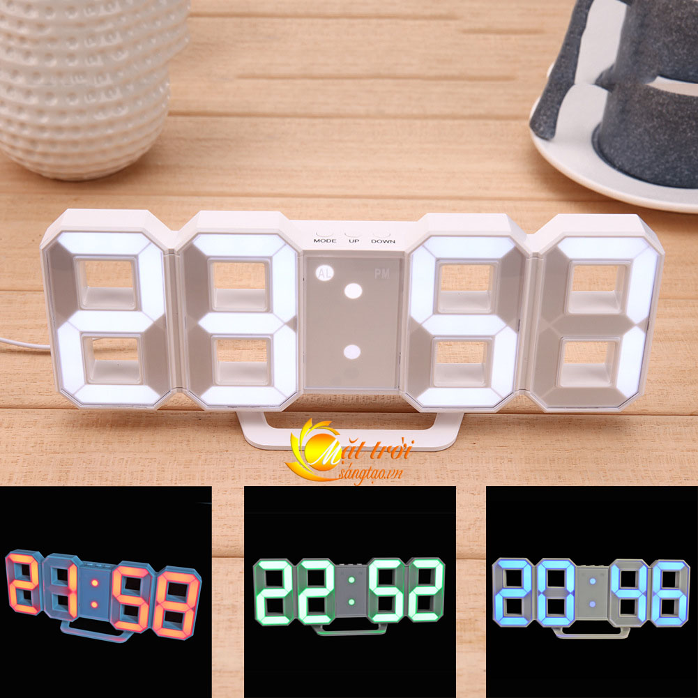 Đồng hồ LED 3D cao cấp MTST